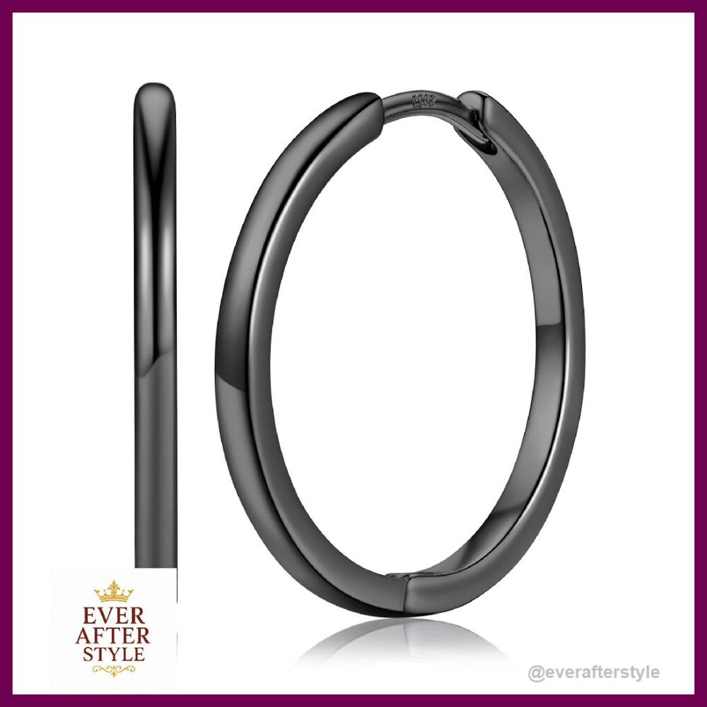 Hypoallergenic Hoop Earrings Stackable Minimal Ch… - image 1